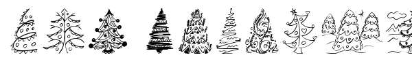 Fun Christmas Trees font preview